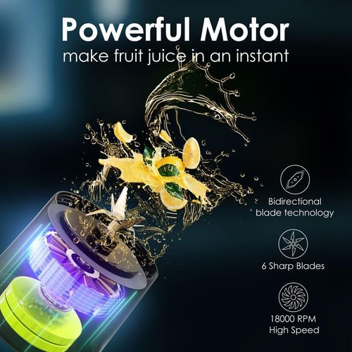 Black Knight Personal Blender - Cordless 24oz Portable Juicer for Smoothies & Fresh Juices - Self-Cleaning, BPA-Free
