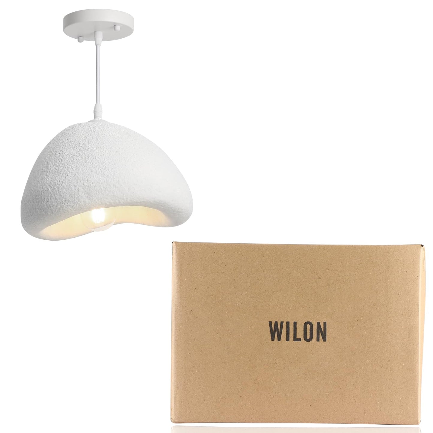 WILON 11.8'' Wabi Sabi Pendant Light, Modern Pendant Lights Kitchen Island Lighting, Dining Room Light Fixtures Over Table, Unique Pendant Light for Sink Bar Restaurant Bedroom Hallway Entryway