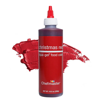 Chefmaster Xmas Red Liqua-Gel® Food Coloring - Vibrant, Professional-Grade Dye for Icing & Fondant | 10.5 oz