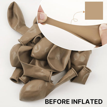 PartyWoo Cream Balloons - 120 Pcs in Beige, Ivory & Nude | Perfect for Graduation & Baby Showers