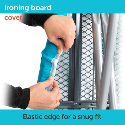 Oliso Ironing Board Cover - 100% Cotton with Professional Felt Pad | Fits 54" x 15" Boards - Turquoise
