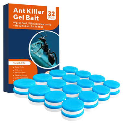 Skiennix Ant Killer Gel Bait Stations - 32 PCS Extra Strength Traps for Carpenter Ants | Safe for Pets & Kids