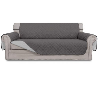 Easy-Going Reversible Oversized Couch Cover for 3 Cushion Couch Sofa Cover for Dogs Water Resistant Furniture Cover (Oversized Sofa, Gray/Light Gray)