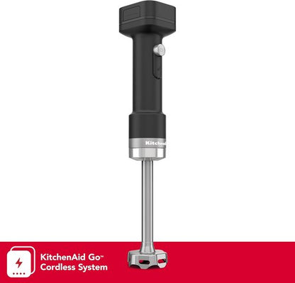 KitchenAid Go Cordless Hand Blender - Includes Battery, Sleek Black Matte Finish