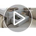 DUMOS Ergonomic Reading Pillow with Cup Holder & Memory Foam Lap Desk - Square