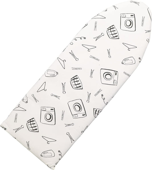 Seiritex Over The Door Ironing Board Cover - Heat Reflective 3-Layer Padding | 13 x 37 Inch, White