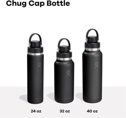 Hydro Flask Water Bottle - Insulated Stainless Steel with Wide Mouth Flex Chug Lid | 24 Oz Harbor Blue