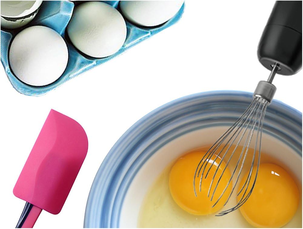 Moss & Stone Hand Blender - Powerful 300-Watt Stick Mixer with Egg Whisk & Ergonomic Handle - Black
