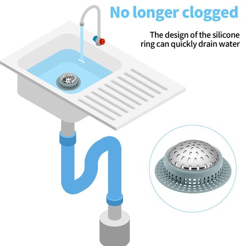 Aluvor Shower Drain Hair Catcher, Shower Drain Cover, Bathtub Drain Hair Catcher for Pop-Up & Regular Drains