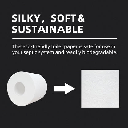 Premium Toilet Paper 12 Rolls, 430 Sheets per Roll, 2-Ply, 4x4 Inch Sheet Size Paper Towels- Highly Absorbent, Strong & Soft for Bathroom Kitchen Livingroom