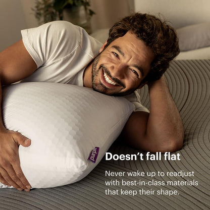 Purple Harmony Pillow - Talalay Latex Foam Cooling Pillow for Side Sleepers | Medium Feel, Standard Size