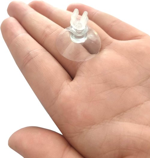 AQUANEAT Aquarium Suction Cups - 24pcs Clear Clips for 3/16" Airline Tubing Holder