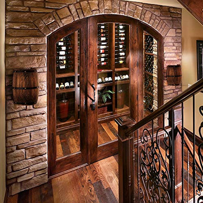 Newrays Antique Wood Wine Barrel Wall Sconce Lighting Fixture Up and Down Indoor Wall Lamp for Bar Area Steampunk Theme (1 Pack)