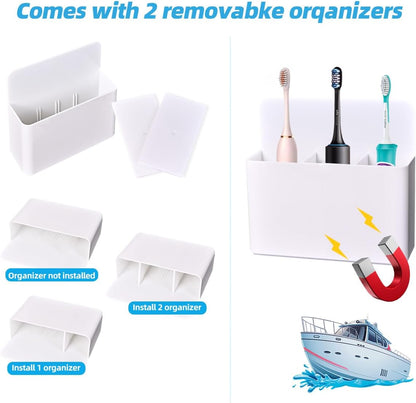 Skiennix Magnetic Toothbrush Holder - Wall Mounted Organizer for Cruise Essentials | Perfect for Caribbean & Alaska Trips