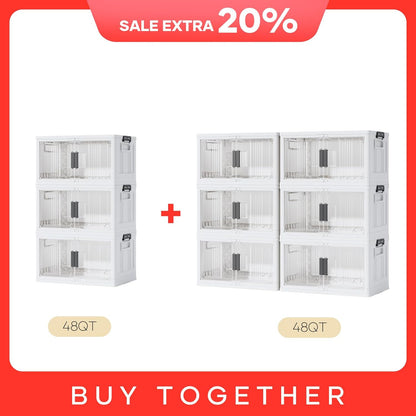 OlarHike 48QT Lockable Storage Bins - 9 Pack with Lids for Secure Organization