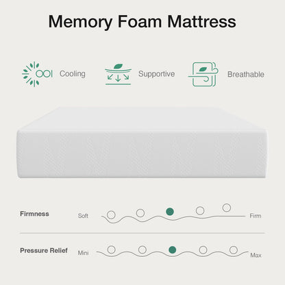 Novilla 6 Inch Full Bed Mattress, Gel Memory Foam Mattress for Pressure Relief & Comfort Sleep, CertiPUR-US Certified Mattresses Full
