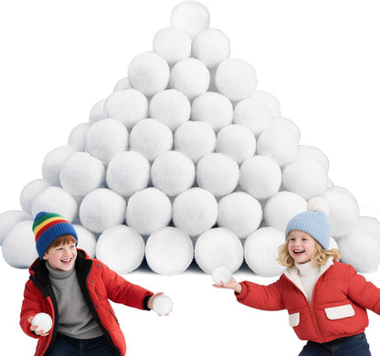 Skiennix Christmas Decorations - 60 PCS 2-Inch Fake Snowballs for Indoor Family Fun & Parties