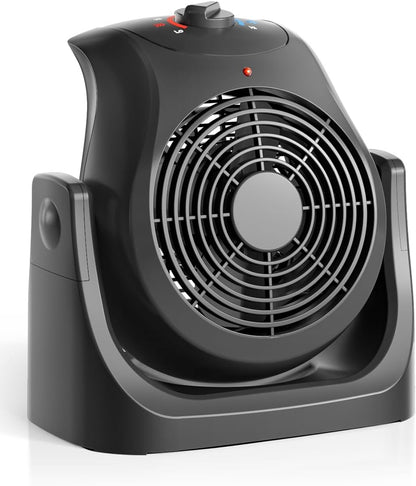 Skiennix Portable Electric Space Heater & Desk Fan - 2-in-1 Combo with 45° Tilt & 1500W Overheat Protection