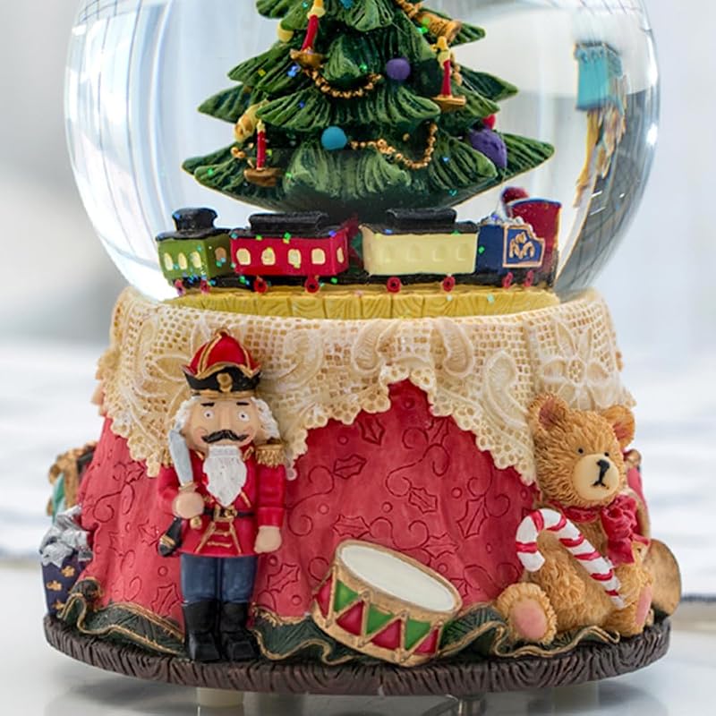 Snow Globe Musical Christmas Music Box - Nutcracker Variation Gift for Girl Women