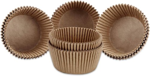 Gifbera Natural Parchment Paper Cupcake Liners - 400-Count Unbleached Greaseproof Baking Cups