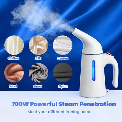 Skiennix Portable Clothes Steamer - 700W Fast Heat-Up in 40 Seconds | 120ML Water Tank, 25g/min Steam Output