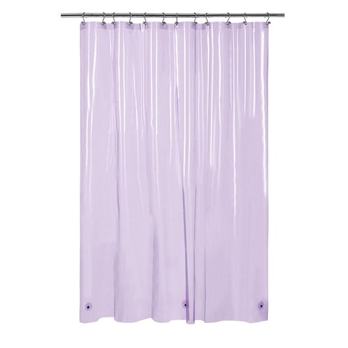 Barossa Design Extra Long Shower Curtain Liner with 3 Magnets - 72" x 84" XL, Waterproof PEVA Lightweight Shower Liner for Bathroom, PVC Free, Metal Grommets - Clear Lavender, 72x84