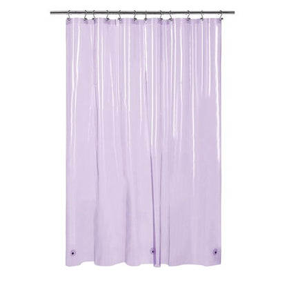 Barossa Design Extra Long Shower Curtain Liner with 3 Magnets - 72" x 84" XL, Waterproof PEVA Lightweight Shower Liner for Bathroom, PVC Free, Metal Grommets - Clear Lavender, 72x84