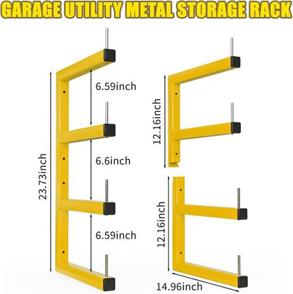 Heavy Duty Lumber Storage Rack by [Brand Name] - 8-Level Wall Mount Organizer | Holds Up to 1600 Lbs