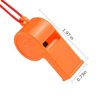 62+ Piece Bulk Plastic Whistles Set – 72 Pcs Training Sport Whistles in 5 Colors