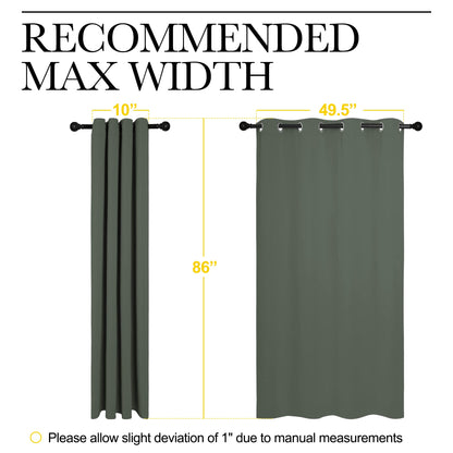 NICETOWN Dark Mallard Blackout Curtains Grommet - Home Decorations Thermal Insulated Solid Grommet Top Blackout Living Room Panels/Drapes for Gift (1 Pair, 55 x 86 inches)