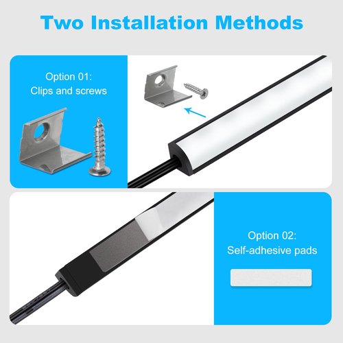 JUSJUBR Gun Safe Light Kit - Door Activated LED Lights, 6 PCS x 12 Inch for Inside Cabinets, Cold White 6000K