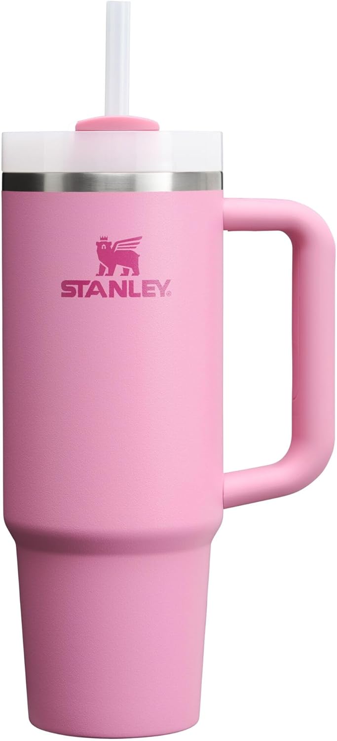 STANLEY Quencher H2.0 Tumbler - 30 oz Insulated Stainless Steel with Handle & Straw | BPA-Free | Peony
