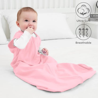 Yoofoss Baby Sleep Sack 12-18 Months Baby Wearable Blanket 100% Organic Cotton 2-Way Zipper TOG 0.5 Toddler Sleeping Sack 3 Pack, Comfy Soft Lightweight (Large)