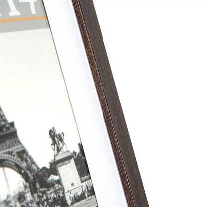 kennethan 12x16 Picture Frame Rustic Brown 3 Pcs in 1 set 12x16 Frame can Display 8.5x11 inch Picture with Mat or 12x16 inch Picture Without Mat on the Wall