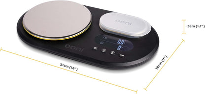 Ooni Dual Platform Digital Scales - Accurate Baking & Cooking Scales - LCD Display | Essential Pizza Oven Accessory