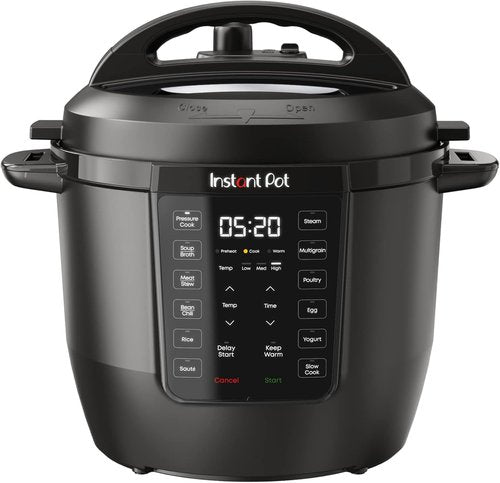 Instant Pot 6QT RIO - 7-in-1 Multi-Cooker with Pressure Cooking, Slow Cooking & More - Black, 6 Quarts