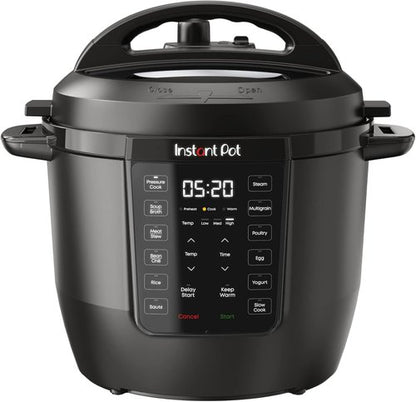 Instant Pot 6QT RIO - 7-in-1 Multi-Cooker with Pressure Cooking, Slow Cooking & More - Black, 6 Quarts