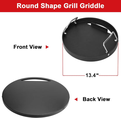 Weber Full Size Griddle Inserts - Flat Top Griddle for 14" Charcoal Grills & Smokers | Replacement Part for Weber 7431