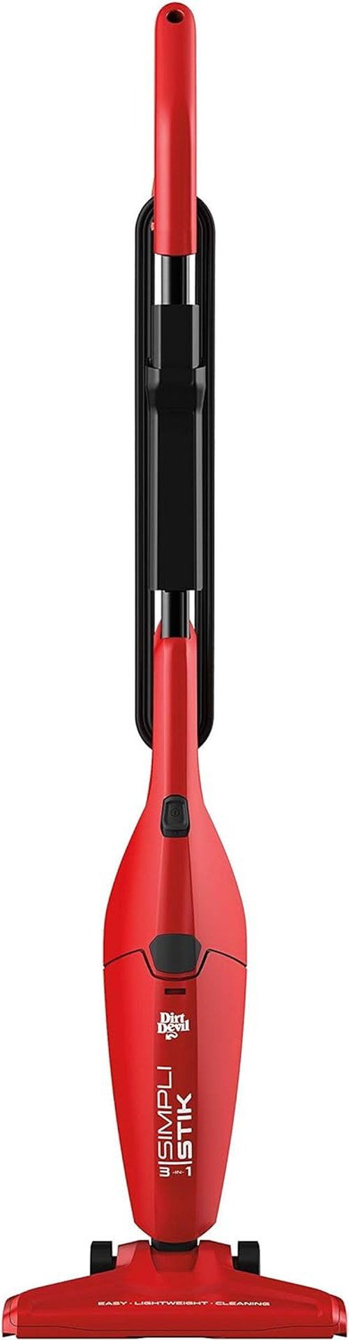 Dirt Devil Simpli-Stik Lightweight Corded Bagless Stick Vacuum - Compact & Versatile, Red