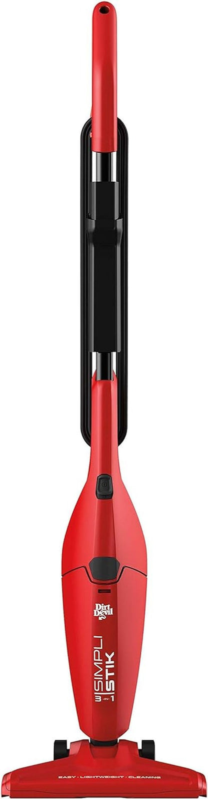 Dirt Devil Simpli-Stik Lightweight Corded Bagless Stick Vacuum - Compact & Versatile, Red
