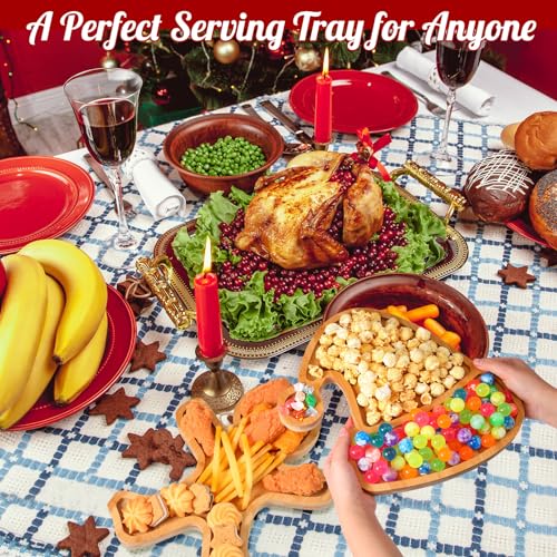 Gingerbread Easter Bunny Charcuterie Boards 2-Piece Bamboo Serving Trays