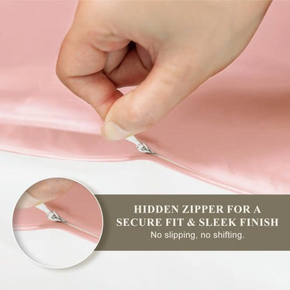 DAISYSILK 100% Mulberry Silk Pillowcase - Luxurious 22 Momme Cover for Hair & Skin - Soft Pink, Standard 20''×26''