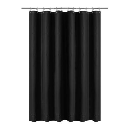 Barossa Design Black Shower Curtain Liner with 6 Magnets - Waterproof Heavy Duty PEVA Shower Liner for Bathroom, 72" x 72" Standard Size, PVC Free, Metal Grommets - Black, 72x72