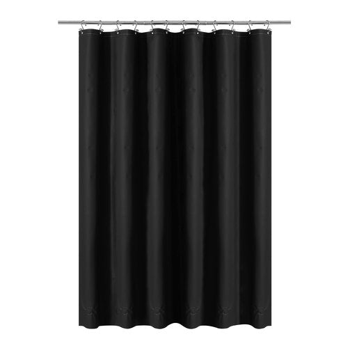 Barossa Design Black Shower Curtain Liner with 6 Magnets - Waterproof Heavy Duty PEVA Shower Liner for Bathroom, 72" x 72" Standard Size, PVC Free, Metal Grommets - Black, 72x72
