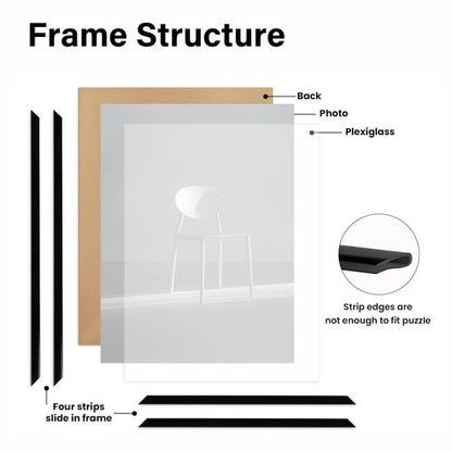Scholartree 12x16 Picture Frame Black 3 Pack, Scratch-Proof Poster Frames 12 x 16 for Wall - Slide-In Strips, Horizontal or Vertical Wall Mounting