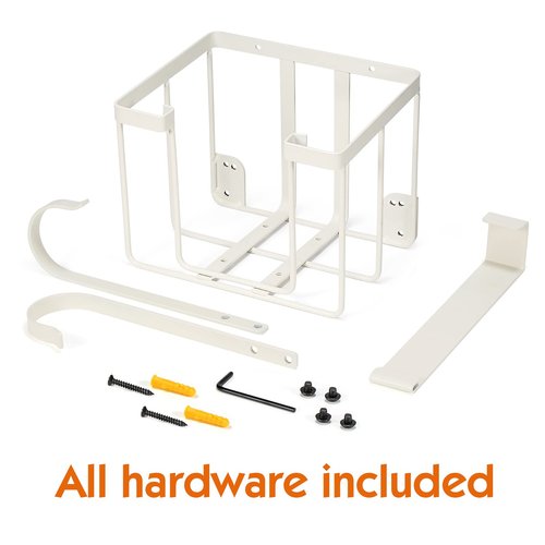 ORLESS Over The Door/Wall Mount Ironing Board Hanger, Laundry Room Iron and Ironing Caddy Board Storage Holder White