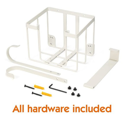 ORLESS Over The Door/Wall Mount Ironing Board Hanger, Laundry Room Iron and Ironing Caddy Board Storage Holder White
