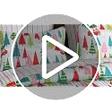 Levtex Home Holly Jolly Christmas Quilt Sham Set 26x20 Reversible Microfiber