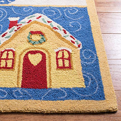 Safavieh Chelsea Wool Area Rug 3x5 White & Multi Farmhouse Style - HK274A