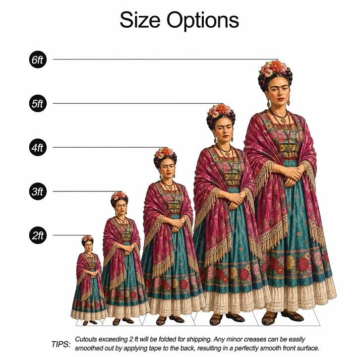 Frida Kahlo Cardboard Cutout Standee - 5 FT Tall - Great Figures
